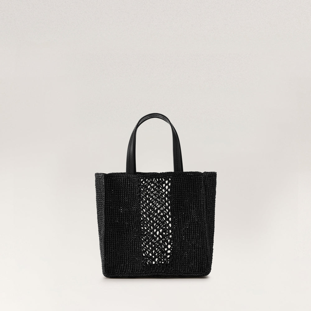 【HELEN KAMINSKI】　ミニトートバッグ　黒色 Arleth Raffia Crochet Mini Tote - Charcoal - Small Bag | Helen