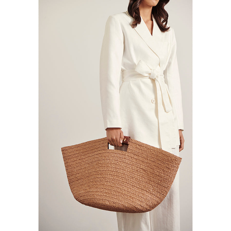 Shop the Leonor Foldable Tote Bag in Nougat/Caramel | Helen Kaminski