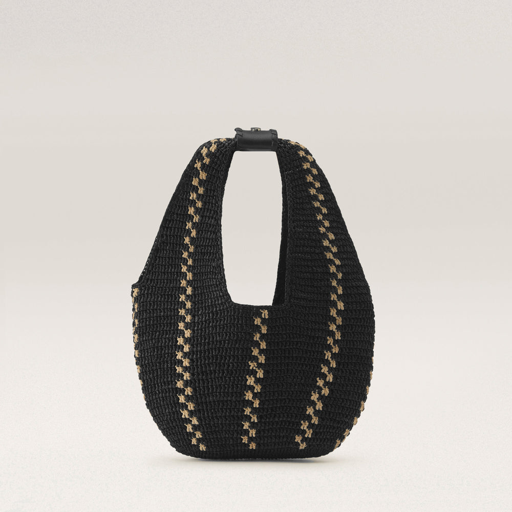 Aquarius Hobo Mini Bag Charcoal/Natural - Helen Kaminski US