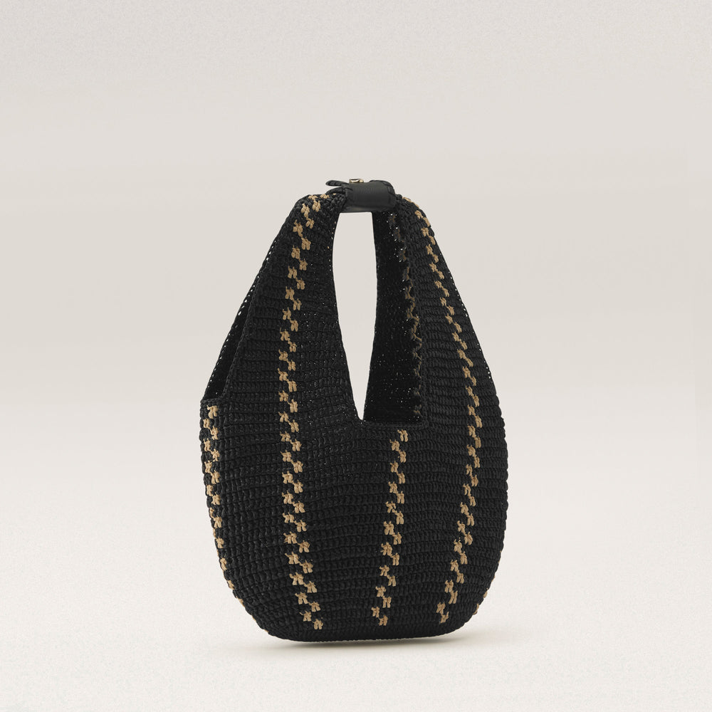 Aquarius Hobo Mini Bag Charcoal/Natural - Helen Kaminski US