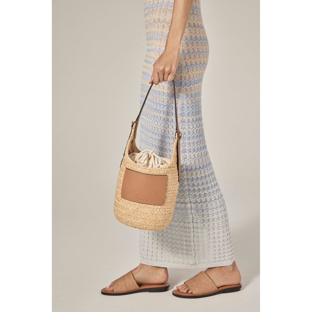 HELEN KAMINSKI レディース かごバッグ NISIDA SMALL BUCKET Nisida Bucket Hobo Natural/Caramel - Helen Kaminski US