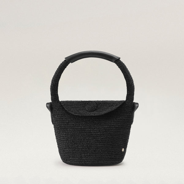 Yala Mini Sac - Charcoal/Black - Small Raffia Bag | Helen Kaminski US