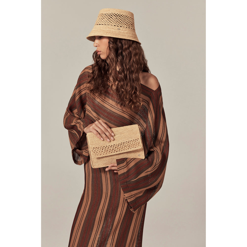 Poppy Raffia Crochet Crossbody Bag - Natural | Helen Kaminski US