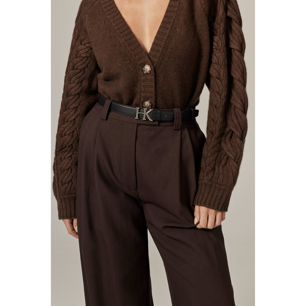 Shop the Camille 25 mm Leather Belt in Black | Helen Kaminski