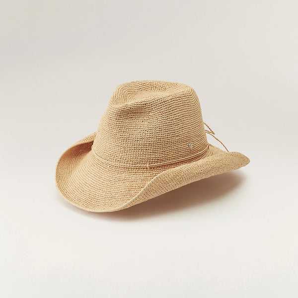 Belen Raffia Crochet Fedora Hat - Natural | Helen Kaminski US