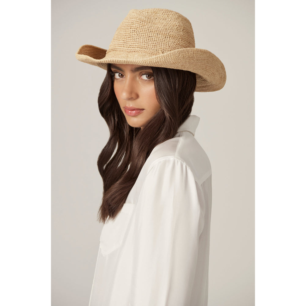 Belen Raffia Crochet Fedora Hat - Natural | Helen Kaminski US