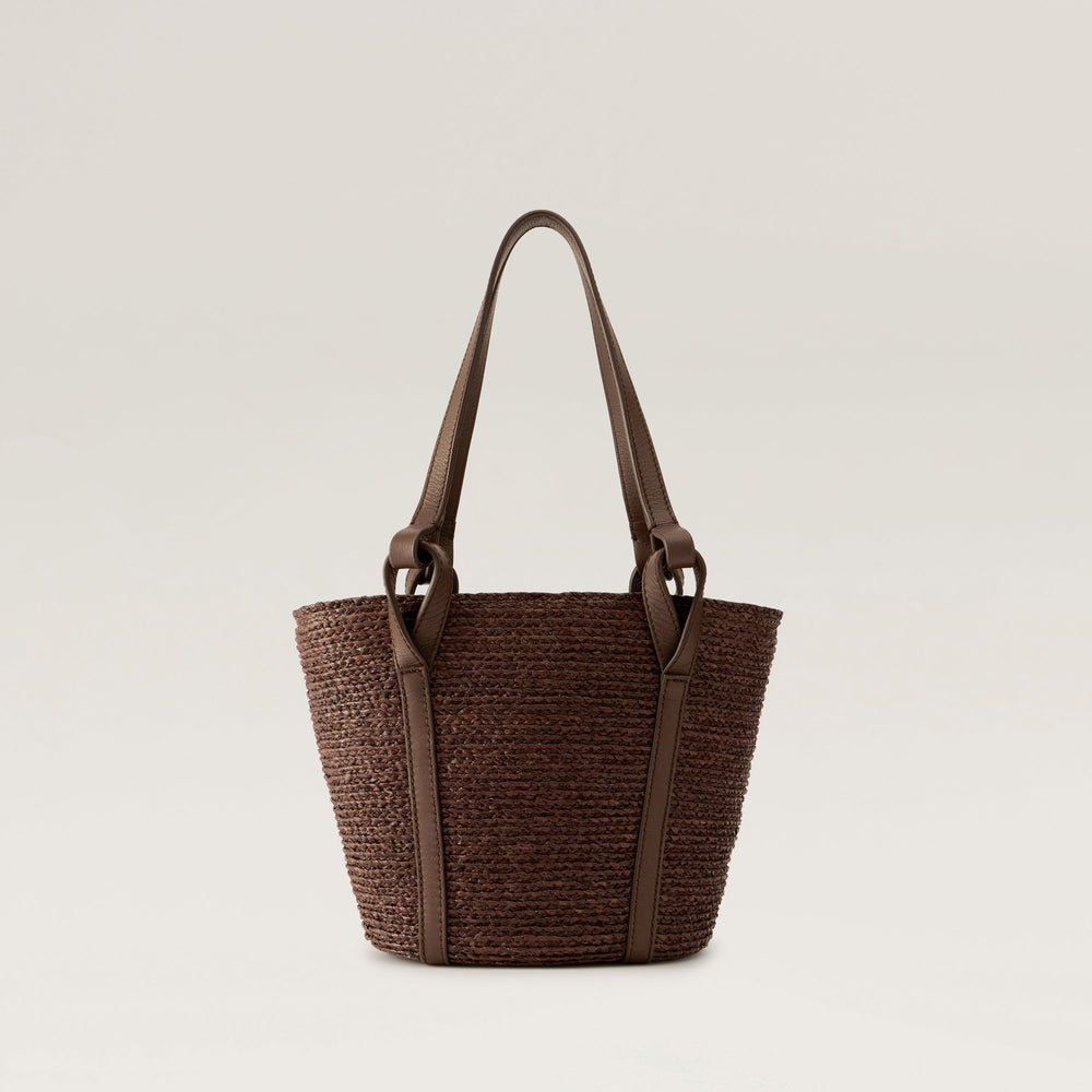 Bisou Print Basket - Garnet - Small Red Tote Bag | Helen Kaminski US