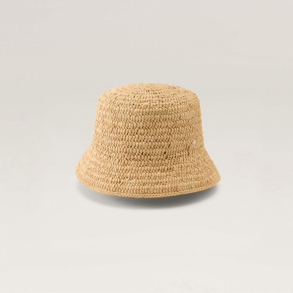 Chaturi Raffia Crochet Bucket Hat - Natural | Helen Kaminski US