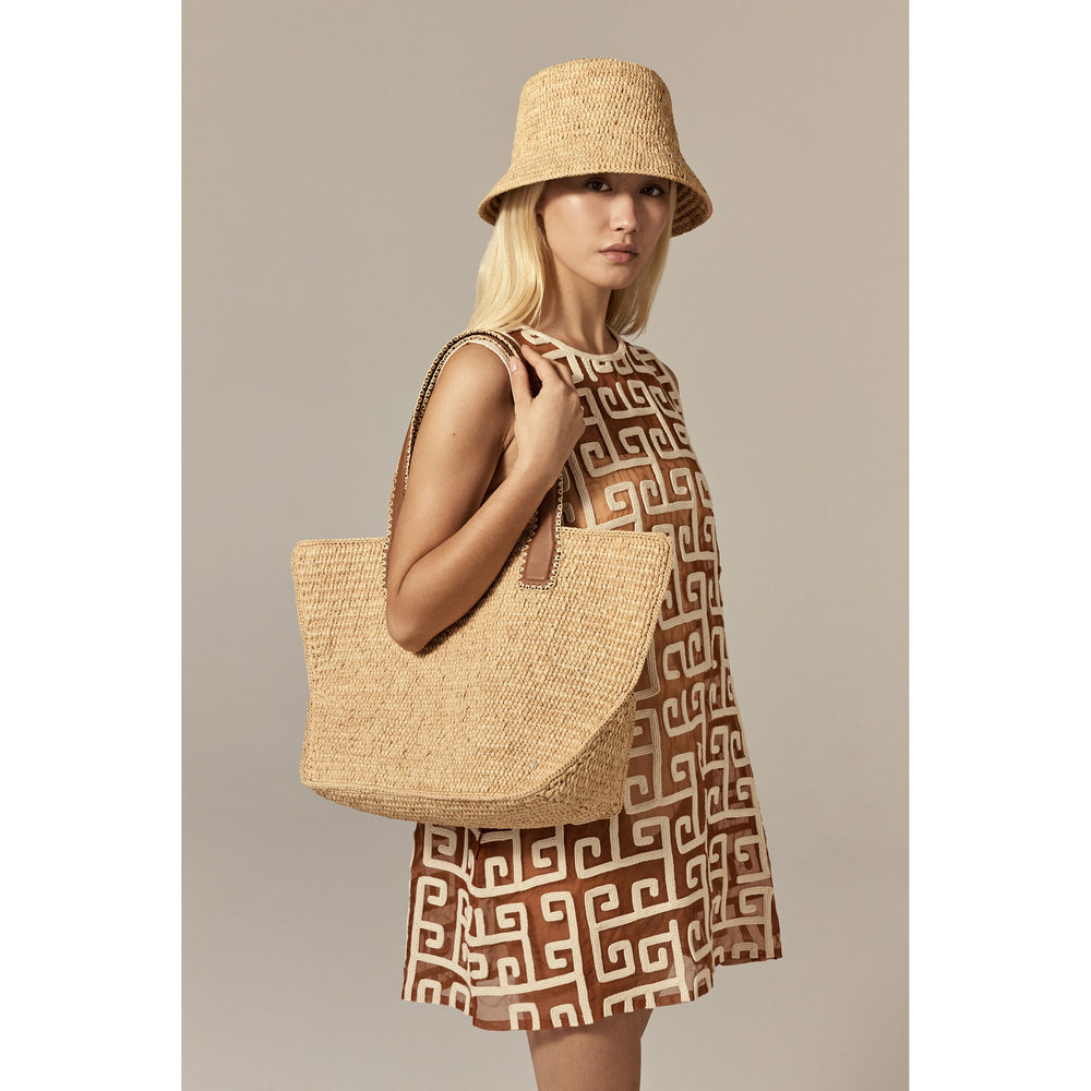 Chaturi Raffia Crochet Bucket Hat - Natural | Helen Kaminski US