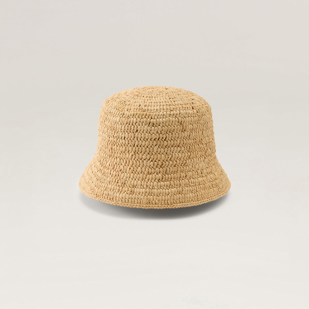 Chaturi Raffia Crochet Bucket Hat - Natural | Helen Kaminski US