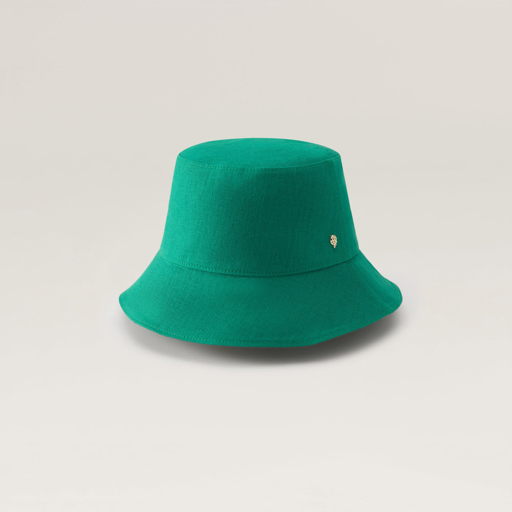Delta Linen Bucket - Jade - Green Bucket Hat | Helen Kaminski US