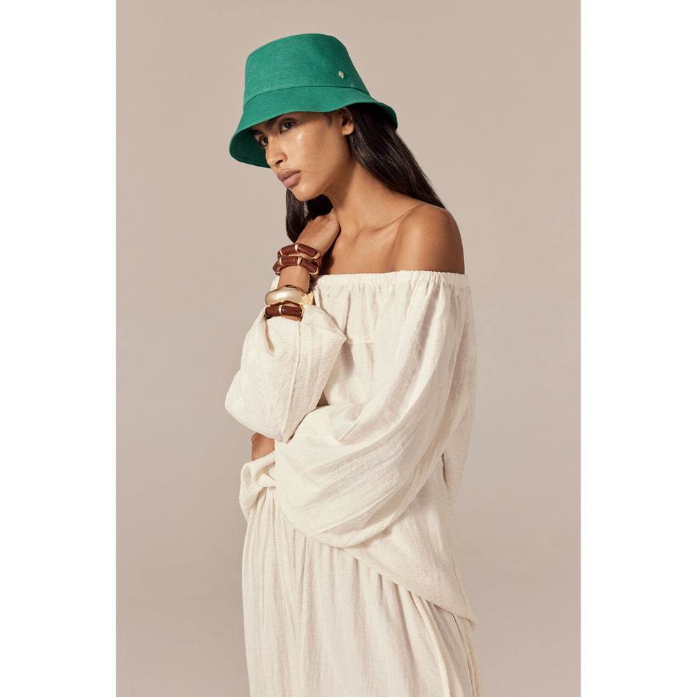 Delta Linen Bucket - Jade - Green Bucket Hat | Helen Kaminski US