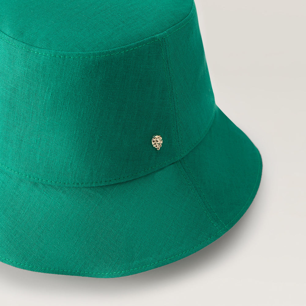 Delta Linen Bucket - Jade - Green Bucket Hat | Helen Kaminski US