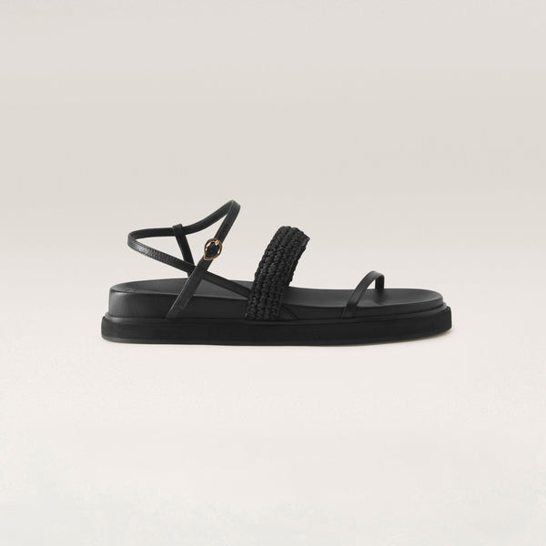 Beryl Slide Flats Sandal Charcoal/Black - Helen Kaminski US