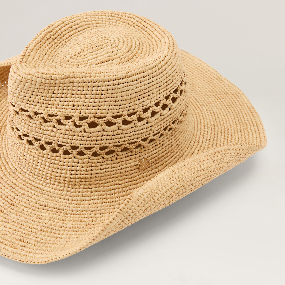 Gwen Raffia Fedora - Natural - Beige Hat | Helen Kaminski US