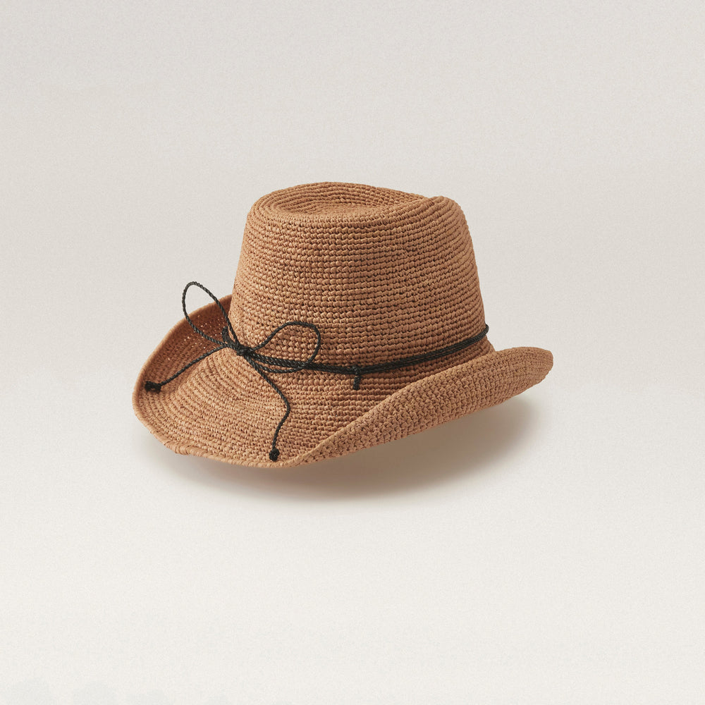 Helen Kaminski Belen rafia and leather cowgirl Hat, one size, like new! HAT50003_Nougat_1.jpg?v=1718670238 main image 2