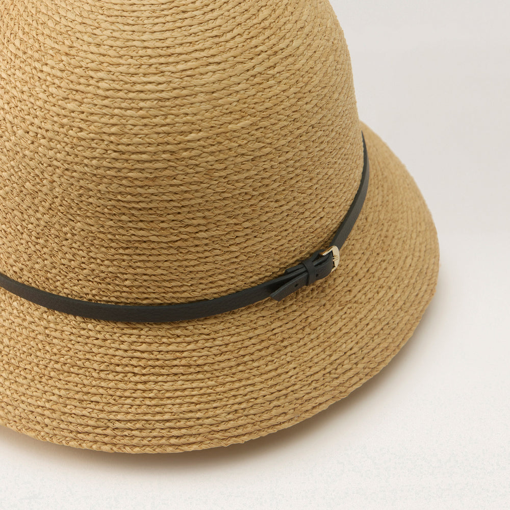 Besa 6 Cloche Hat Natural/Indigo - Helen Kaminski US