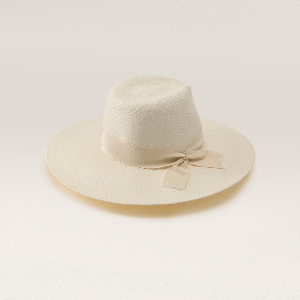 Vitoria Wide Brim Fedora Chalk/Oyster - Helen Kaminski US