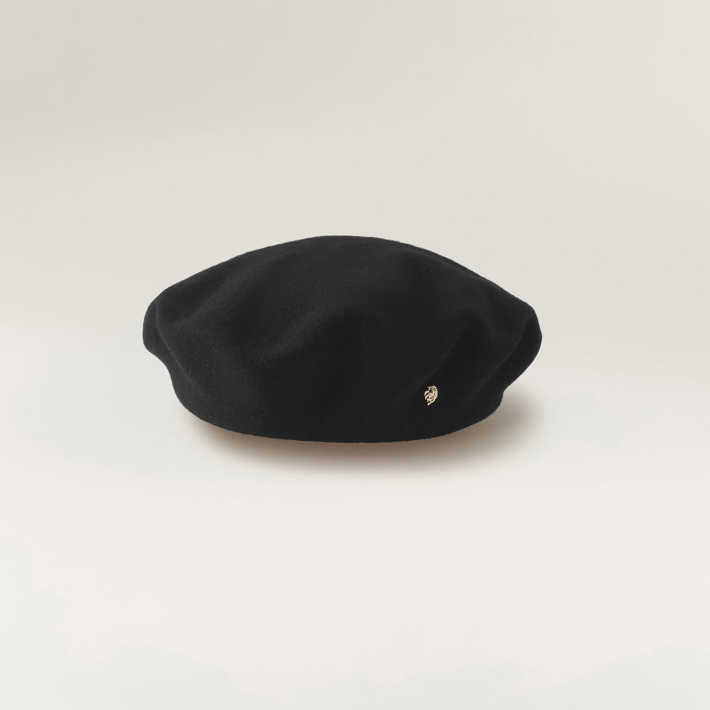 キャップ HELEN KAMINSKI Black Wool Hat Ali Classic Wool Beret Hat in Black - Helen Kaminski