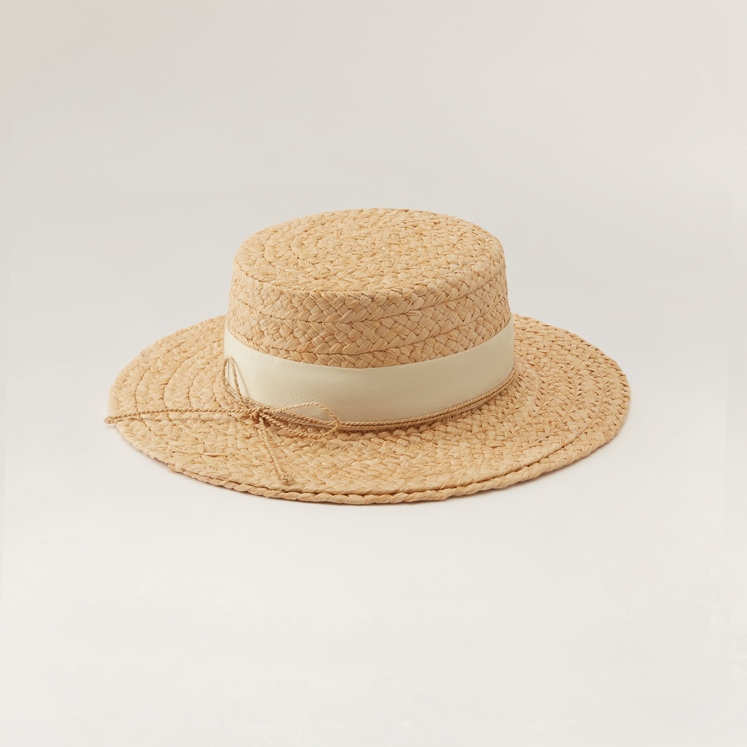 La Stupenderia poplin linen hat - Neutrals