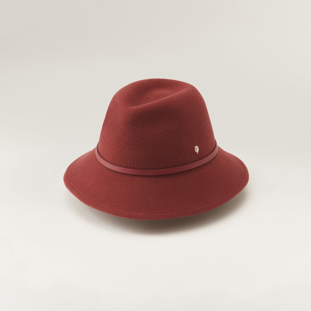 Vintage Helen Kaminski Maroon Felt Hat with Round Too and Under-turned Brim Helen Kaminski | Accessories | Vintage Helen Kaminski Maroon  main image 3