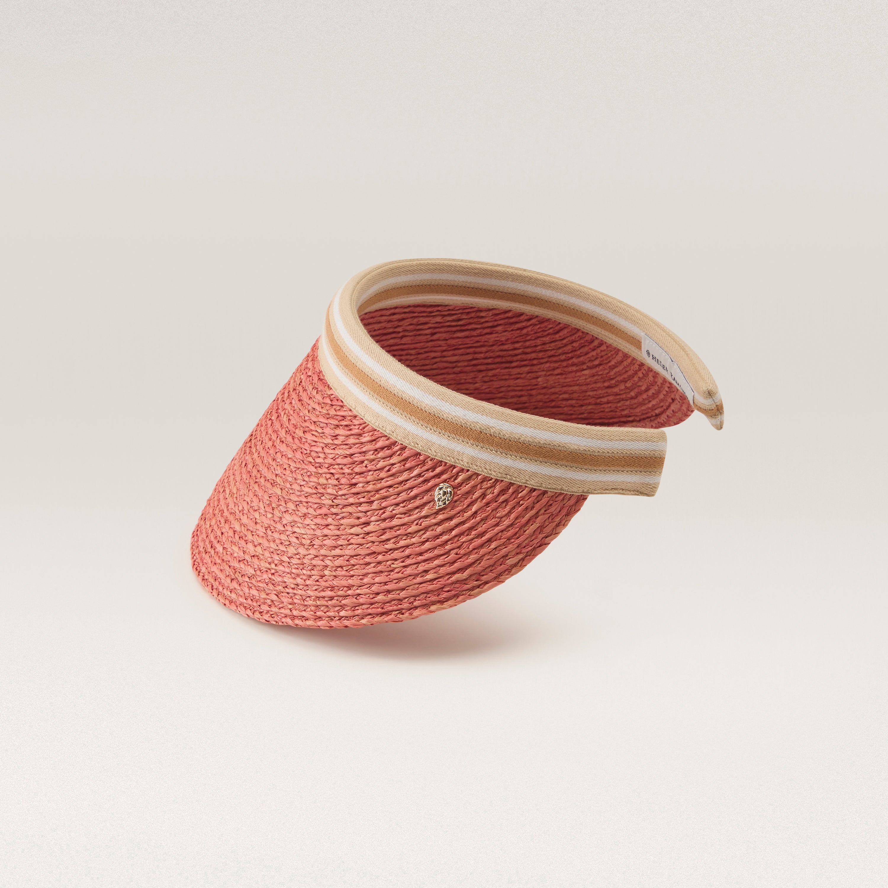 NWT - Helen Kaminski Bianca Visor - Pomelo w/ Natural Logo?? HAT52204_ChocBlkLg_1.jpg?v=  main image 4
