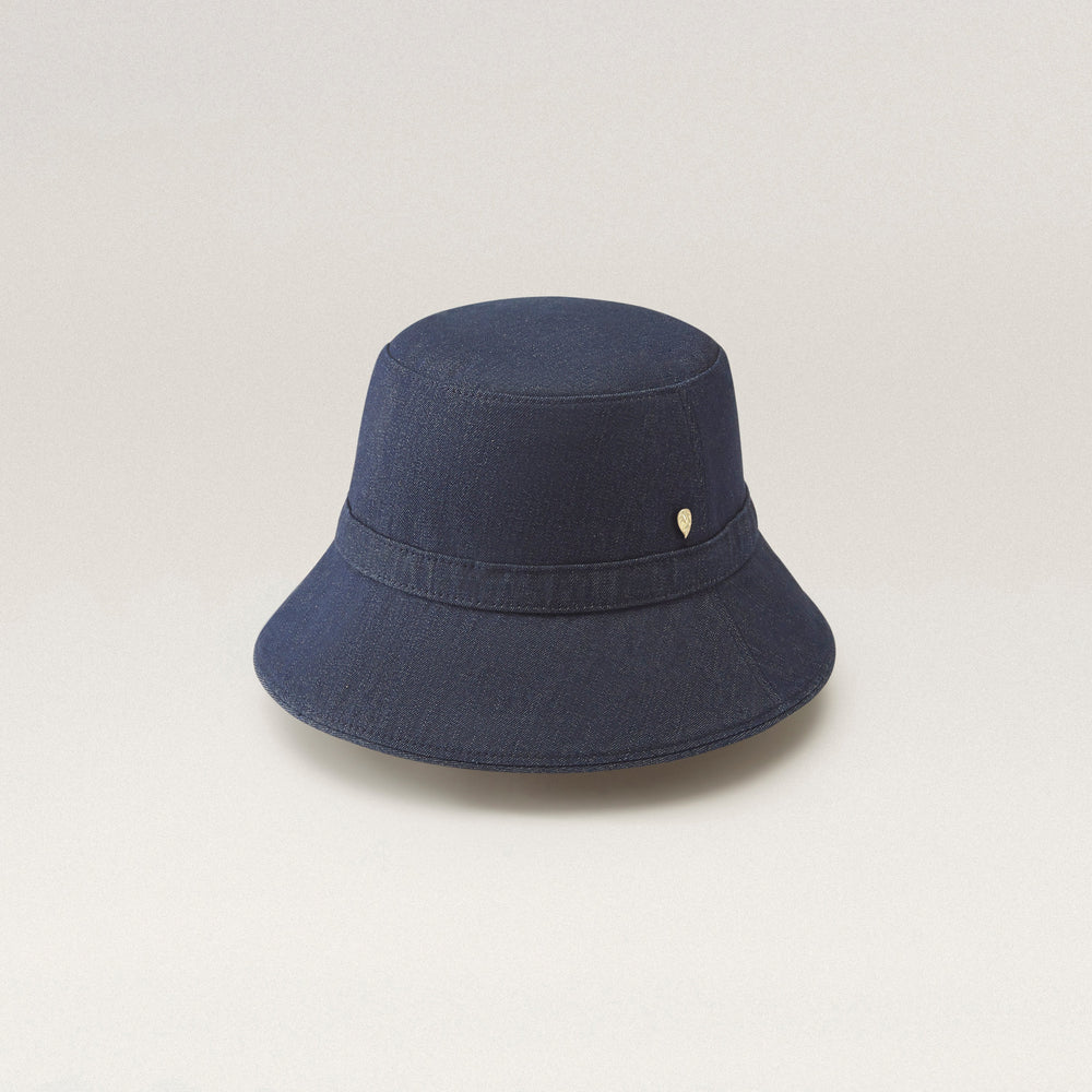 Shop the Alix Reversible Bucket Hat in Indigo | Helen Kaminski