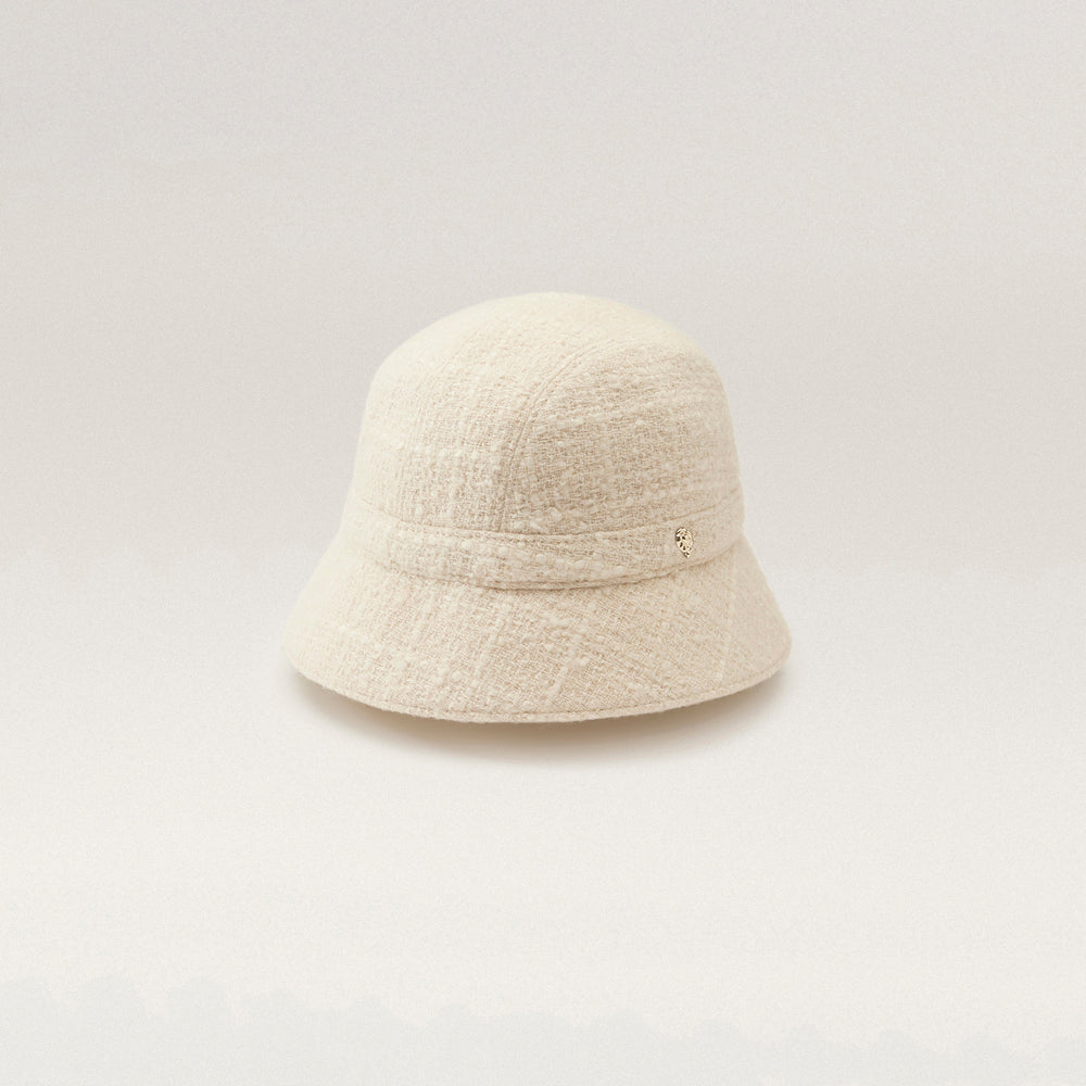 Shop the Verity Classic Panelled Cloche Hat in Cream | Helen  display picture 3