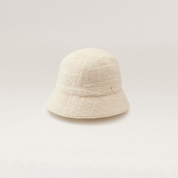 Shop the Verity Classic Panelled Cloche Hat in Cream | Helen Kaminski