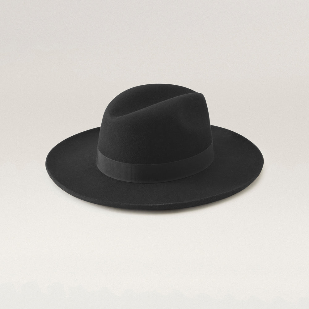 Helen Kaminski Vintage Black Wool Felt Wide Brim Hat Made In Australia Vintage Helen Kaminski Black Brimmed Hat - Etsy main image 4