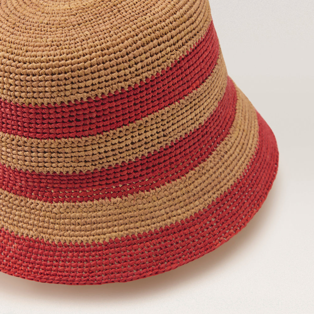 【HELEN KAMINSKI】大人の上品スタイルバケットハット!Aleki Aleki Bucket Hat Nougat/Tropical - Helen Kaminski US