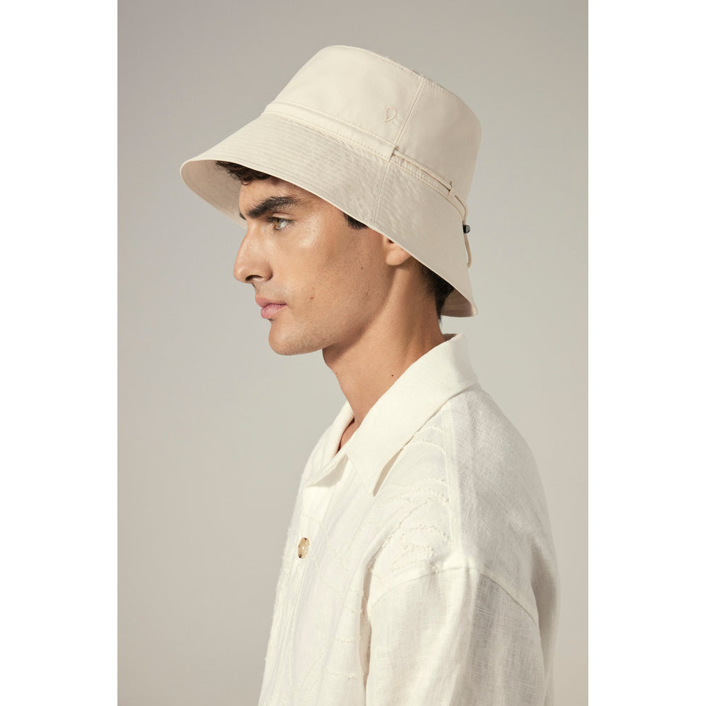 Shop the Orson Medium Brim Bucket Hat in Whitewash | Helen  display picture 1