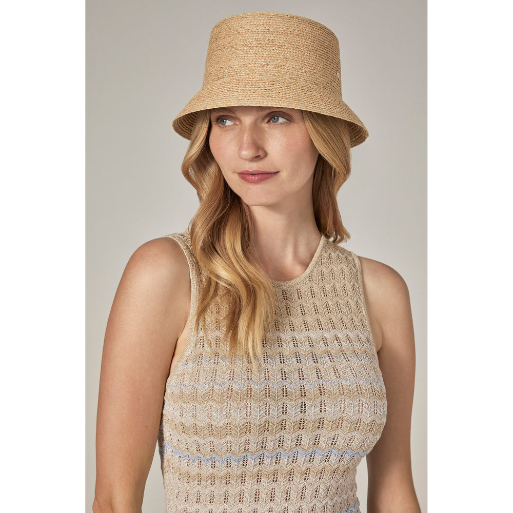 Malia Fine Braid Raffia Bucket Hat - Natural | Helen Kaminski US