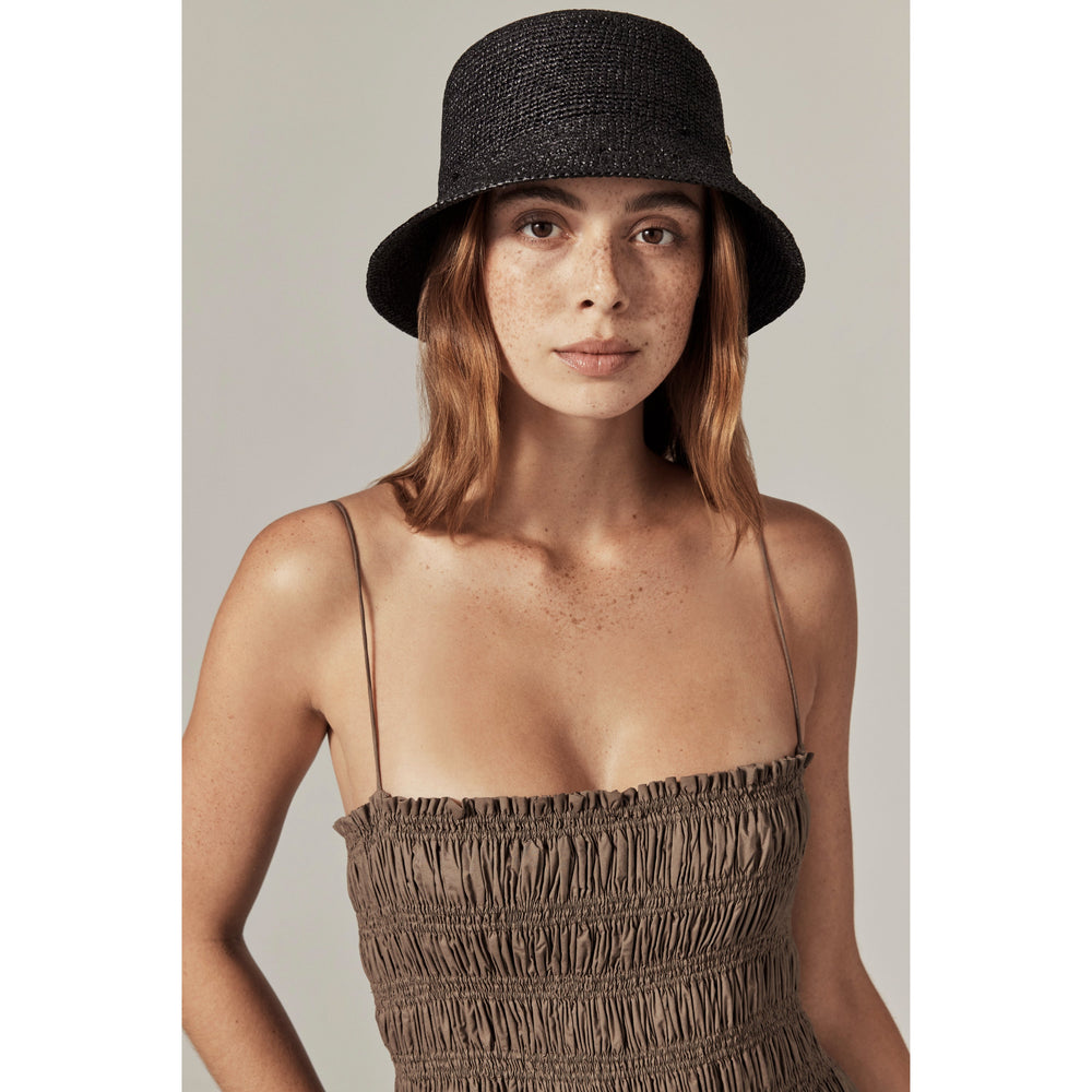 ハット HELEN KAMINSKI SS25 (HAT52005 CHARCOAL) Valence 6 | Women's Raffia Charcoal Hat | Helen Kaminski