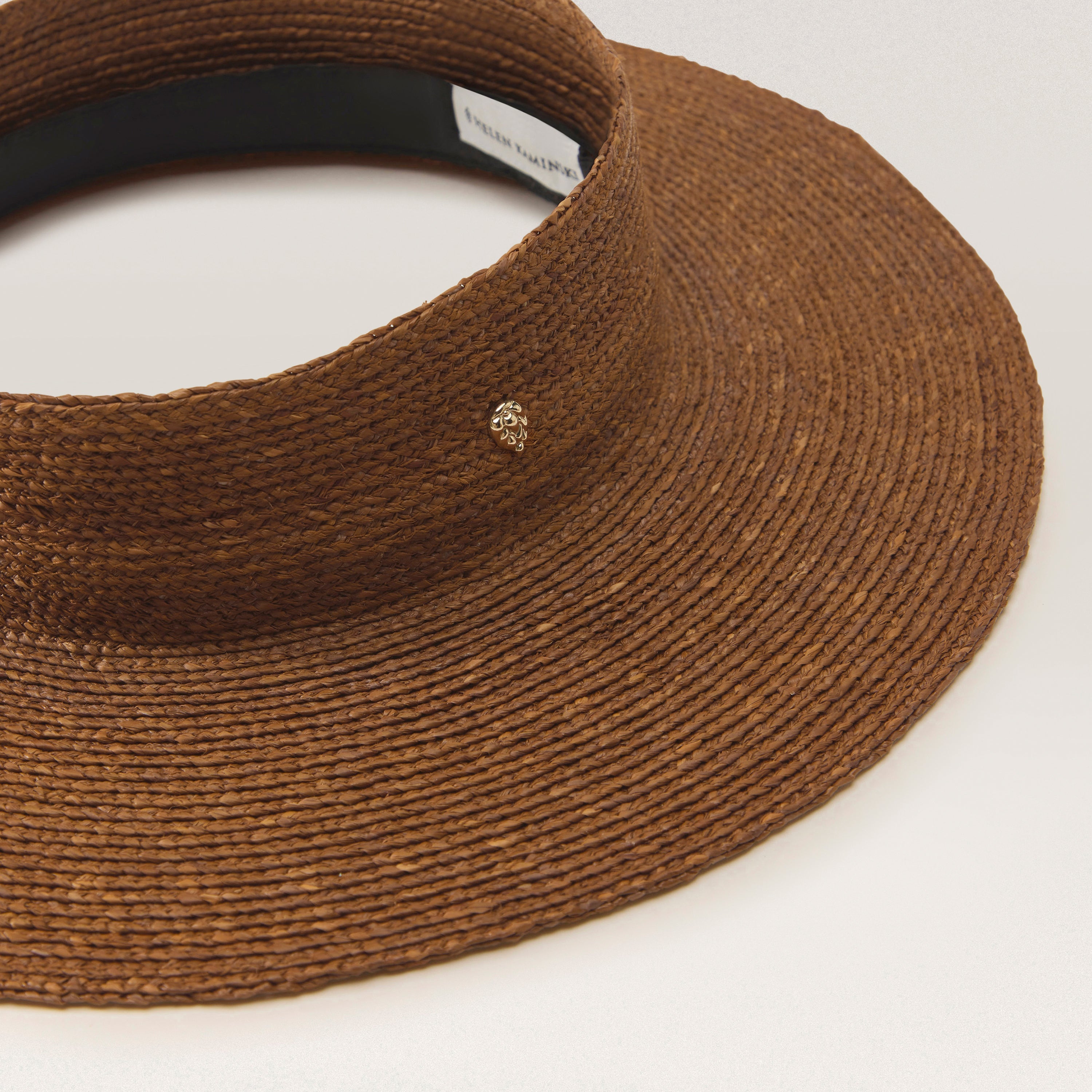 Shop the Rani Medium Brim Open Crown Boater Hat in Nutshell