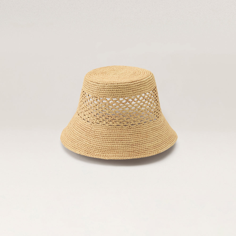 Hana Raffia Bucket - Natural - Bucket Hat | Helen Kaminski US