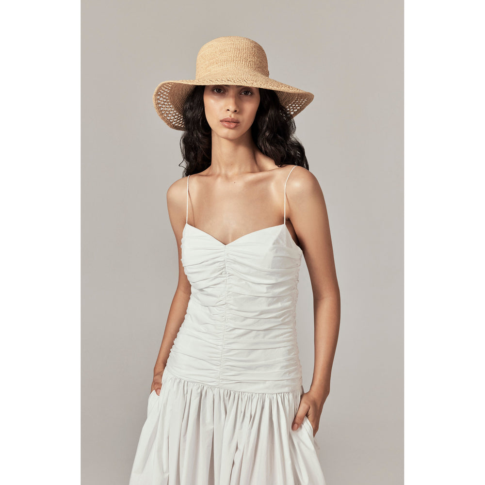 Zuri Raffia Sun Hat - Natural - Round Crown | Helen Kaminski US