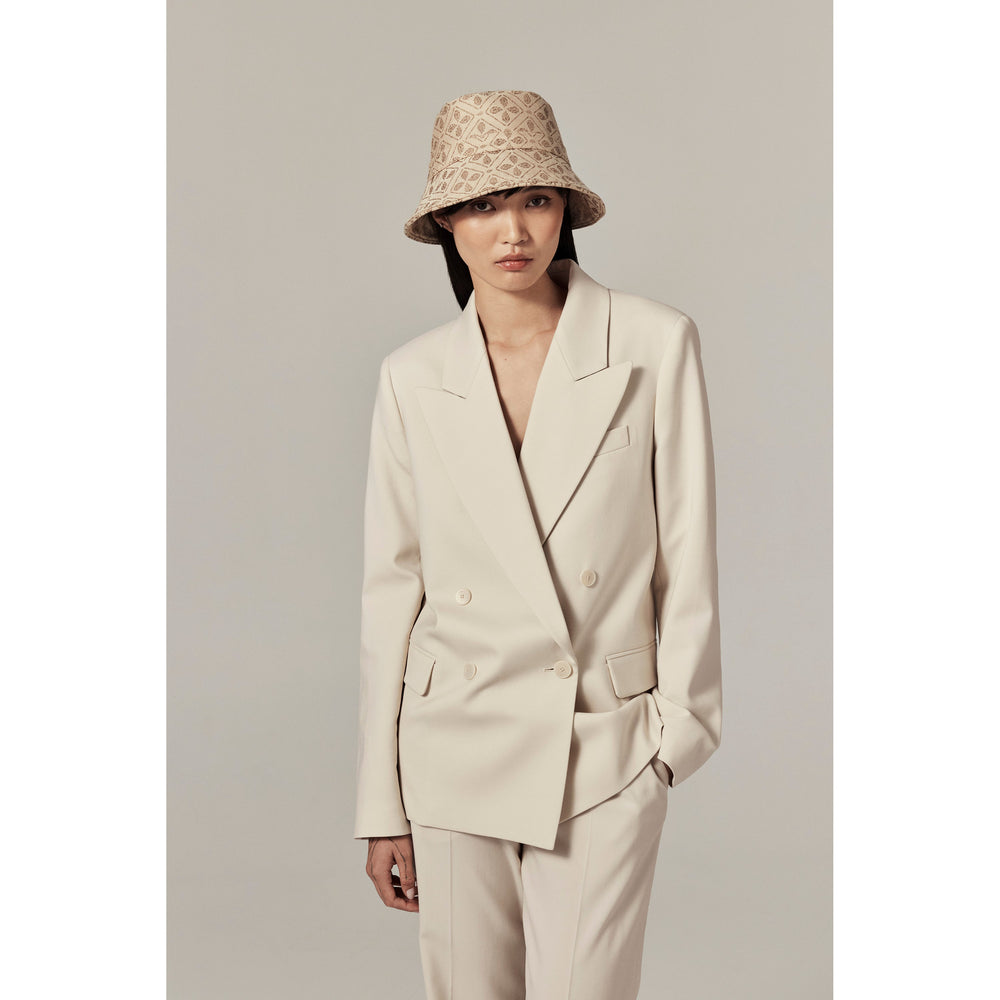 Percy Jacquard Bucket Hat - Jacquard Latte | Helen Kaminski US