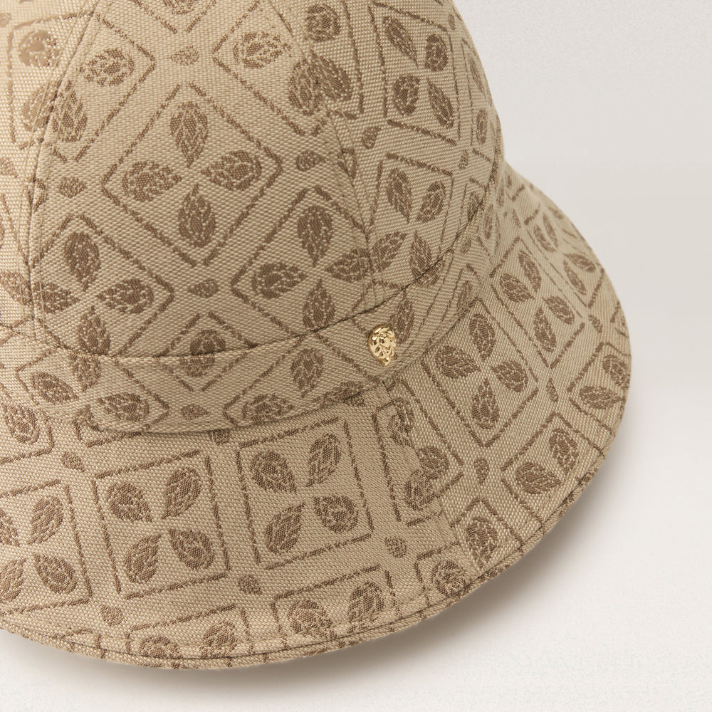 Cecilia Jacquard Cloche Hat - Jacquard Latte | Helen Kaminski US