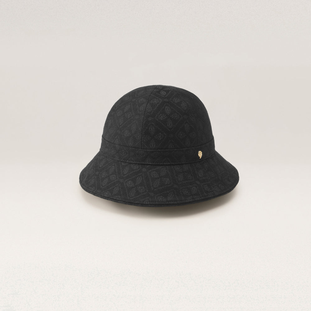 Cecilia Jacquard Cloche Hat - Jacquard Black | Helen Kaminski US