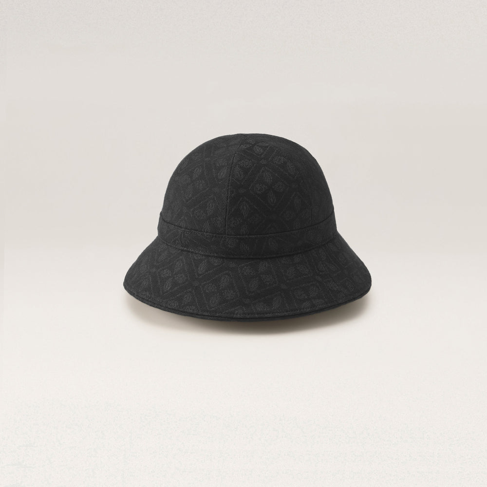 Cecilia Jacquard Cloche Hat - Jacquard Black | Helen Kaminski US