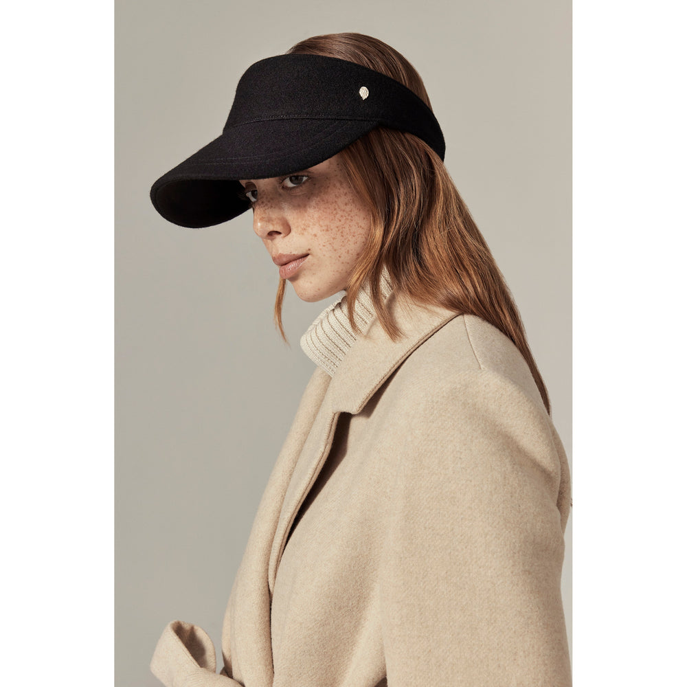 Buy Berkley Wool Visor - Black - Helen Kaminski