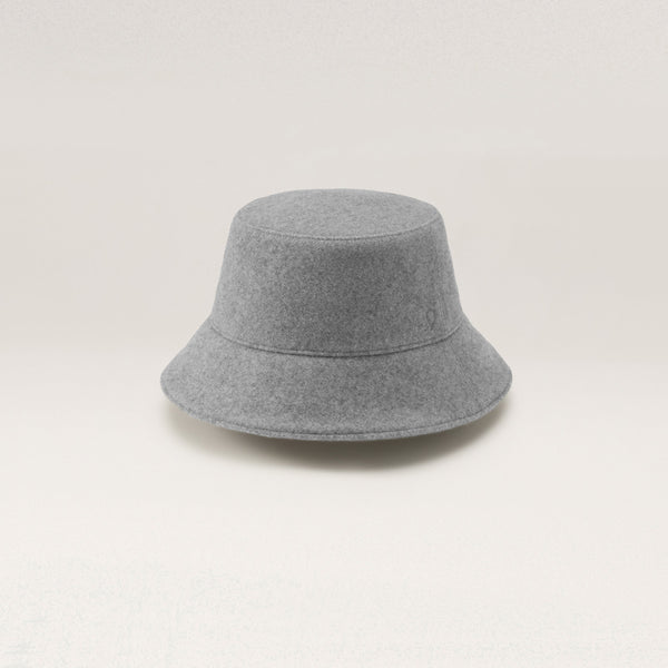 Milton Wool Bucket - Light Grey Melange - Helen Kaminski