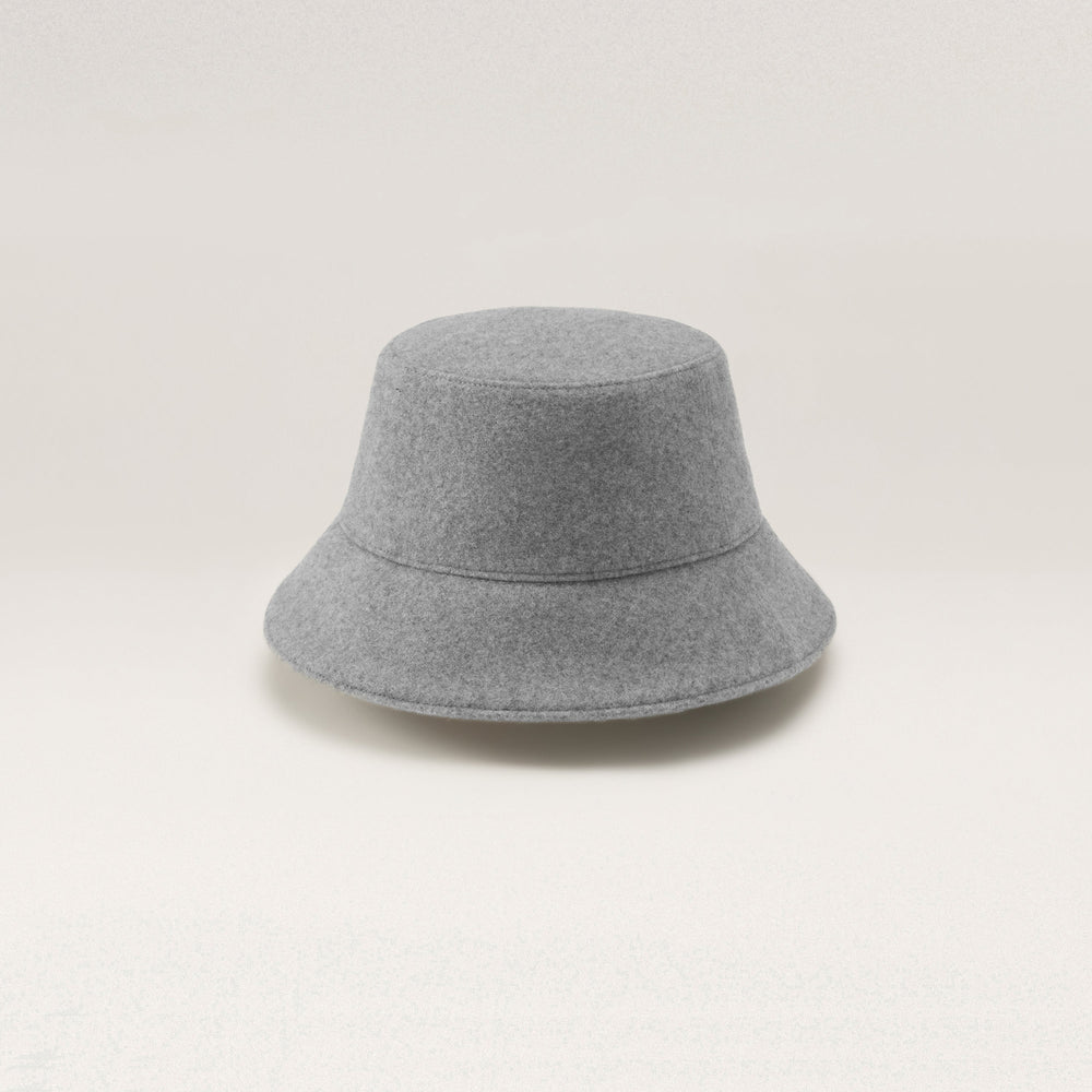 Milton Wool Bucket - Light Grey Melange - Helen Kaminski