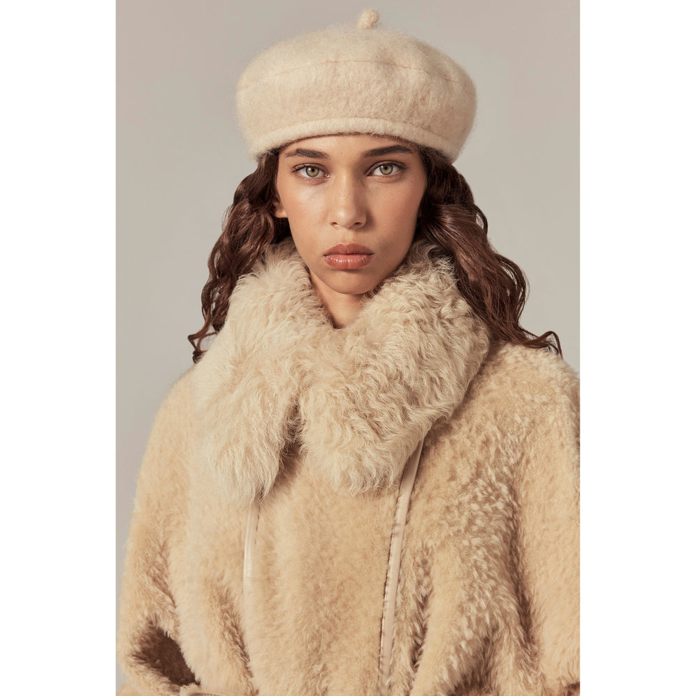 Buy Louella Mohair Blend Beret - Wheat - Helen Kaminski