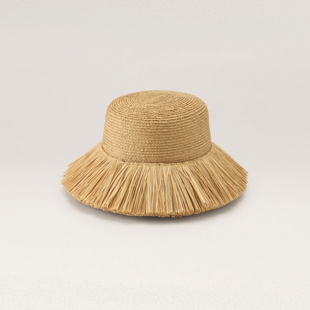 Buy Tate Raffia Fringe Bucket - Natural - Helen Kaminski