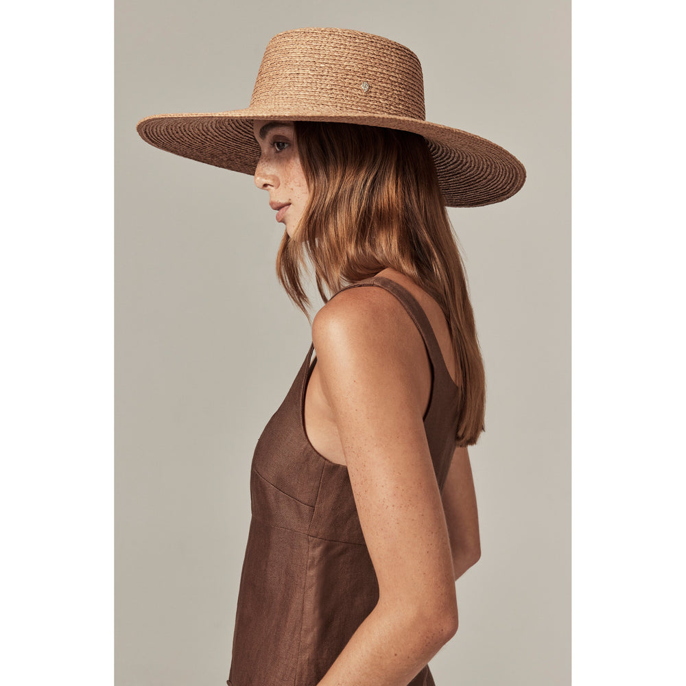 Buy Nathalia Raffia Braid Hat - Nougat - Helen Kaminski