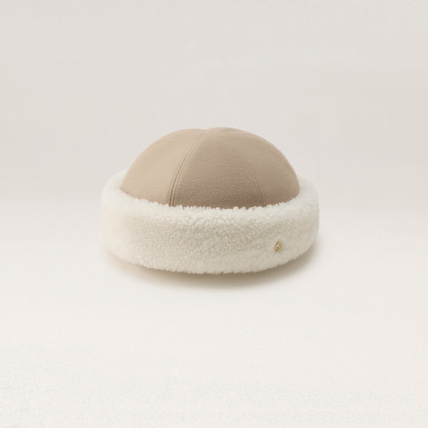 Buy Nika Shearling Beanie - Mushroom - Helen Kaminski