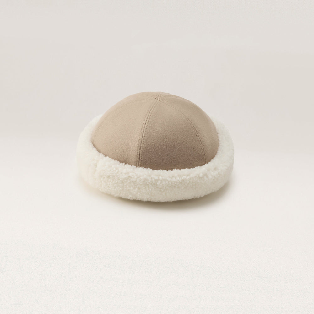 Buy Nika Shearling Beanie - Mushroom - Helen Kaminski