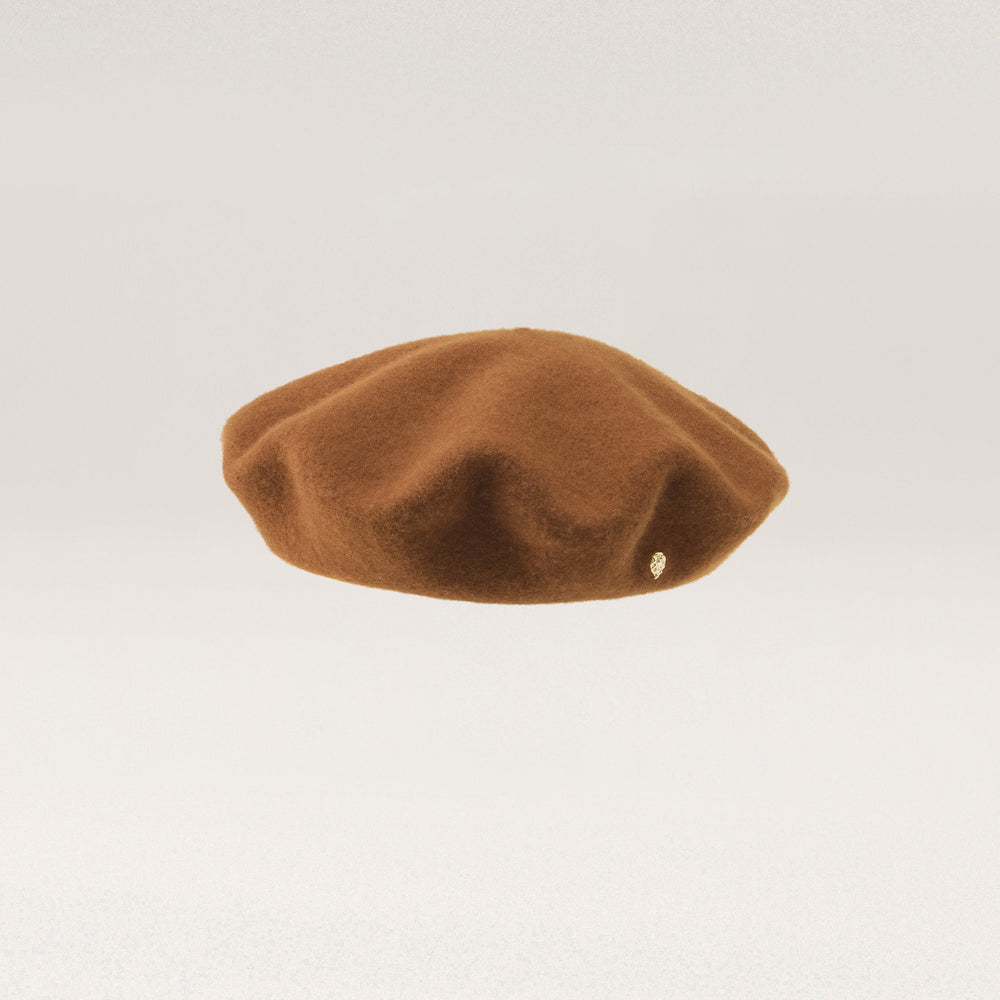 Buy Issy Rollable Wool Beret - Dark Camel - Helen Kaminski